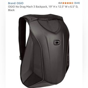 Ogio black no drag Mach 3 backpack